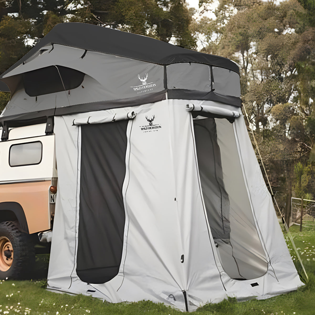 TA009 Four-Season Soft-Shell Rooftop Tent with Annex
