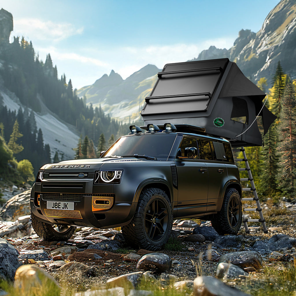 PX001 Tri-Folding Half-Hardshell Rooftop Tent
